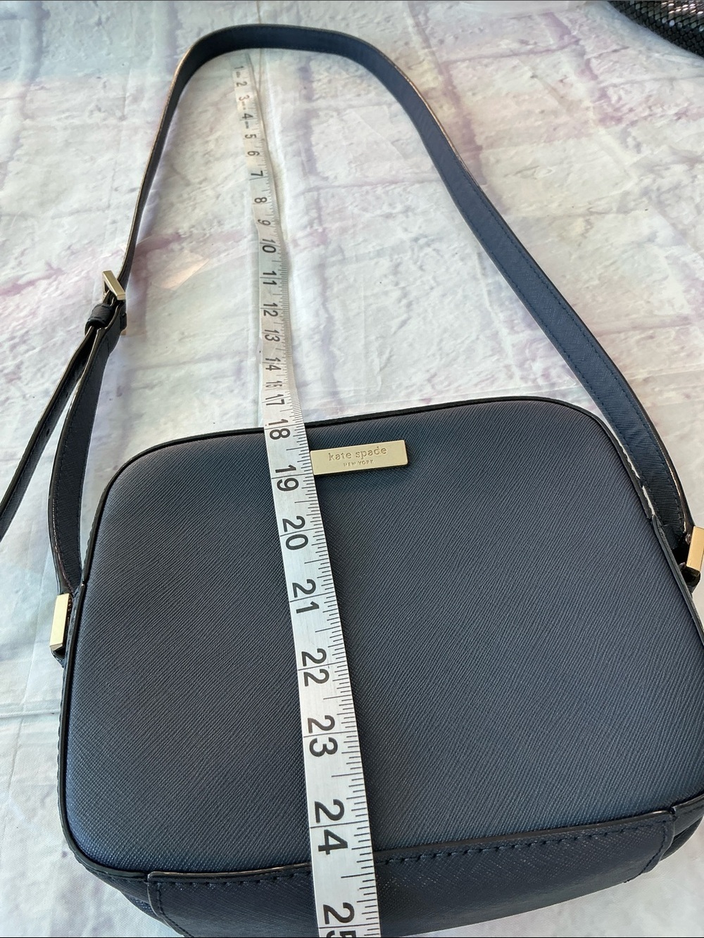 kate spade Harper Navy Crossbody Leather Travel Vacation Shopping ComfortableBag - Picture 8 of 10